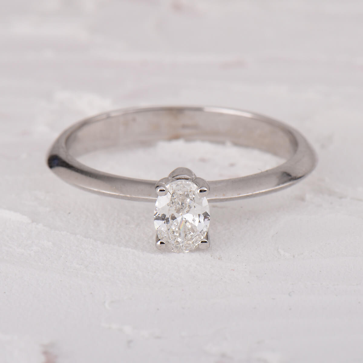 Miatrix Oval Solitaire Diamond Ring 