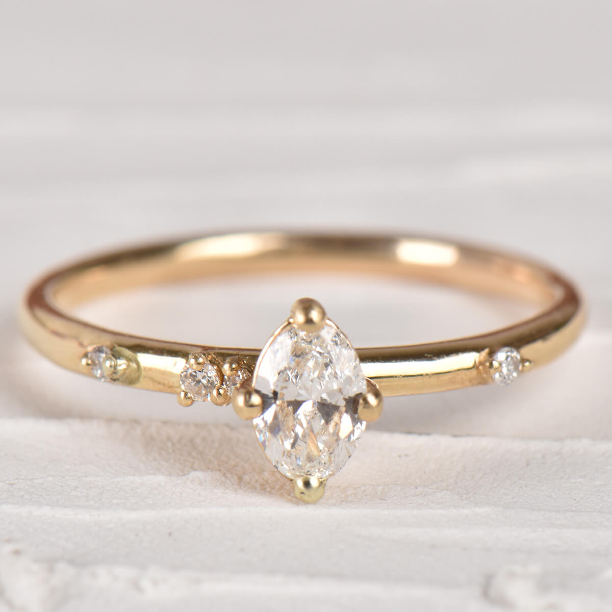 Lina Oval Diamond Solitaire Ring
