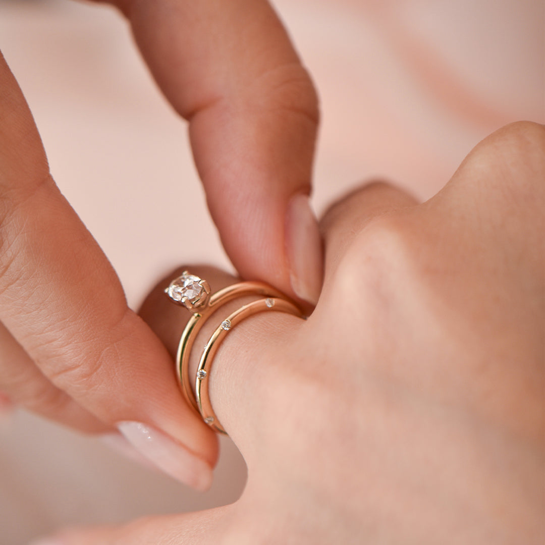 0.50 Karat Oval Vela Tektaş Pırlanta Yüzük
