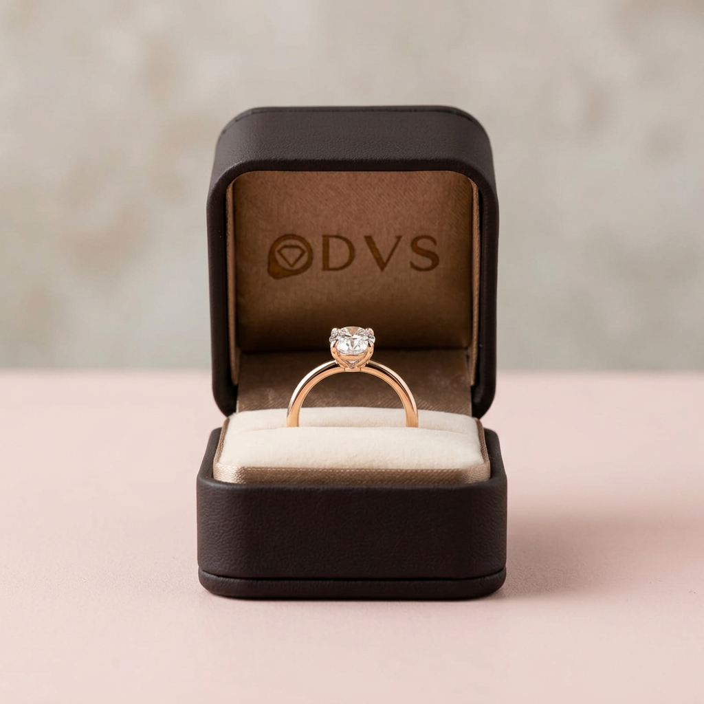 0.60 Karat Oval Tektaş Pırlanta Yüzük - DVSR0040