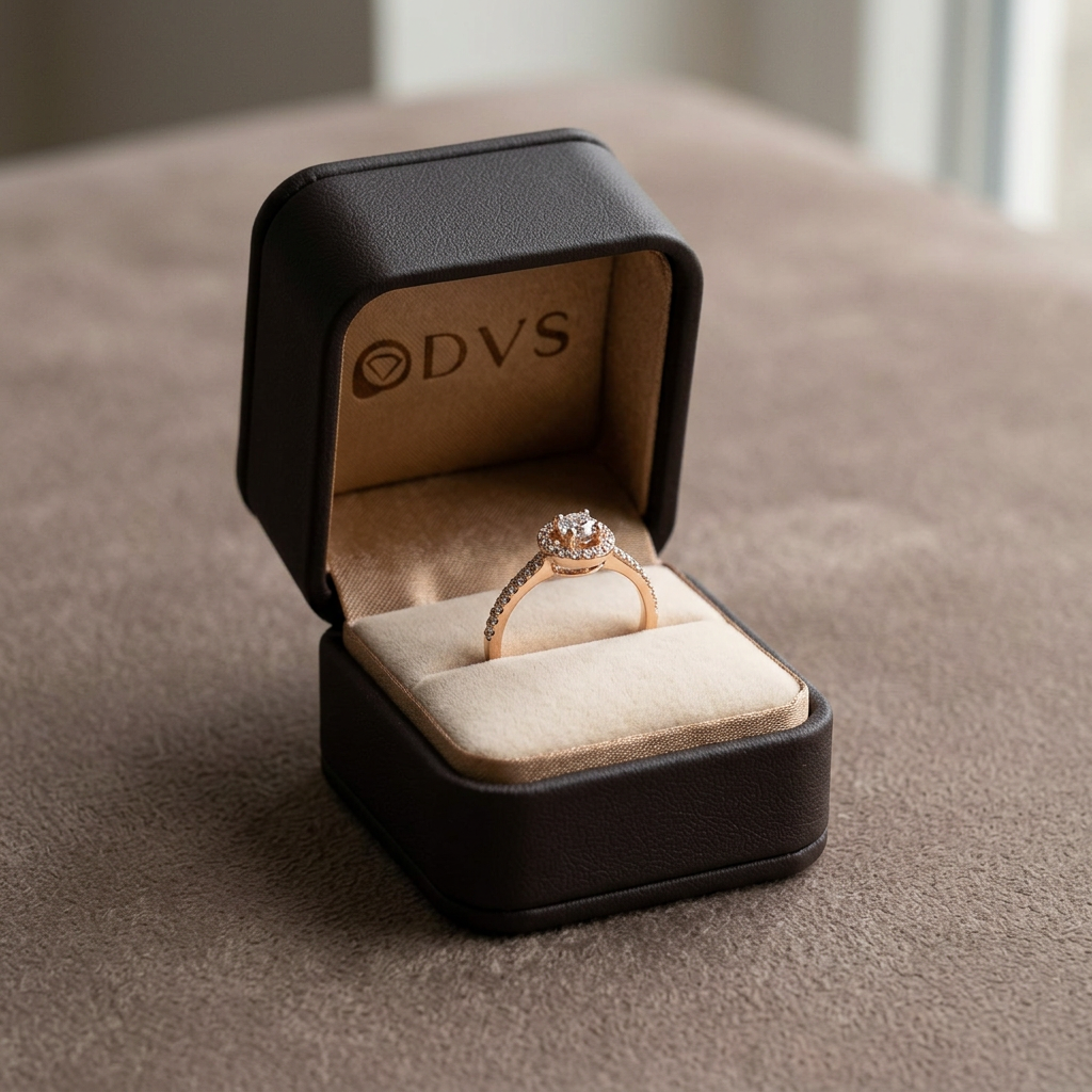 DVS Pırlanta DVSR0048 0,29 karat yüzük DVS kutusunda