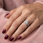 DVS Diamonds DVSR0063 pırlanta yüzük kadın elinde